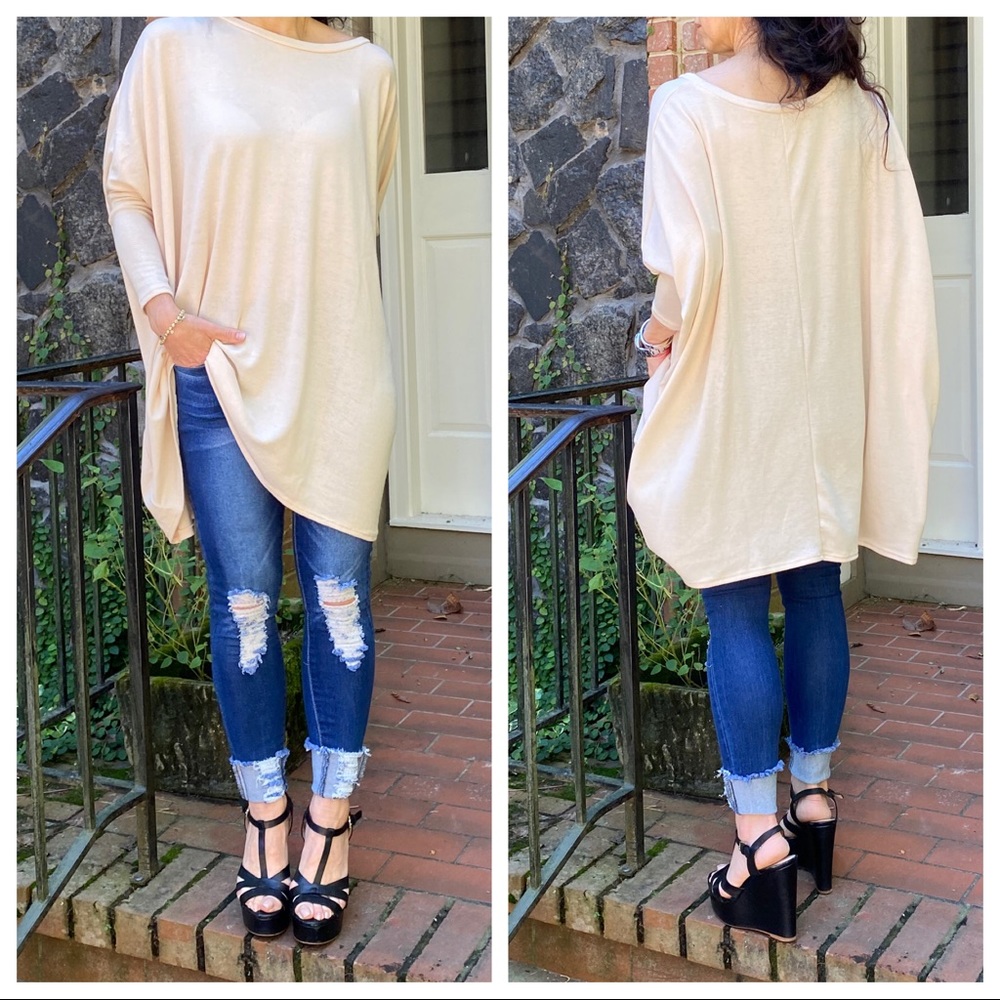 OVERSIZED LOOSE FIT CREAM KNIT SWEATER - Picture 7 of 9